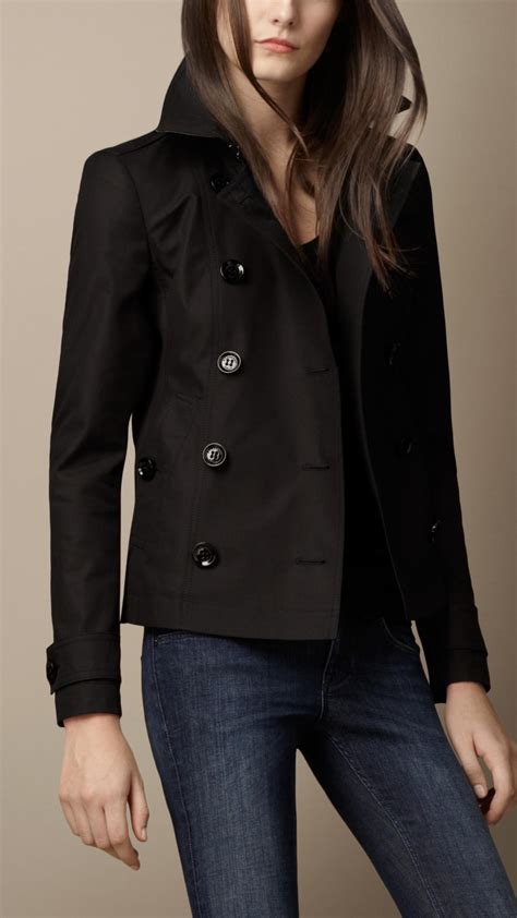 burberry black short trench coat|authentic burberry trench coats.